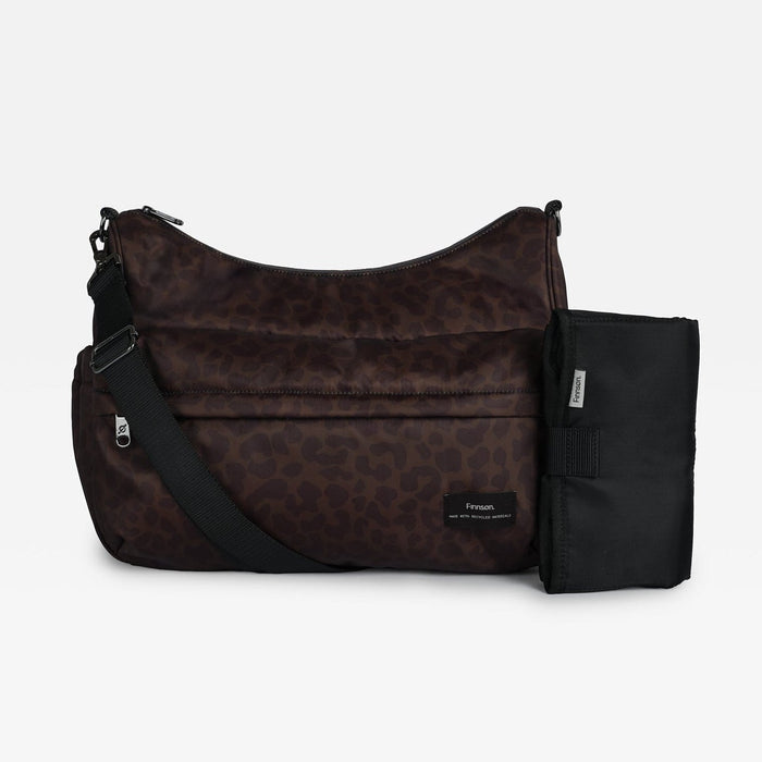 Finnson - CLARA Eco Changing Bag with Changing Mat - Chocolate Leopard