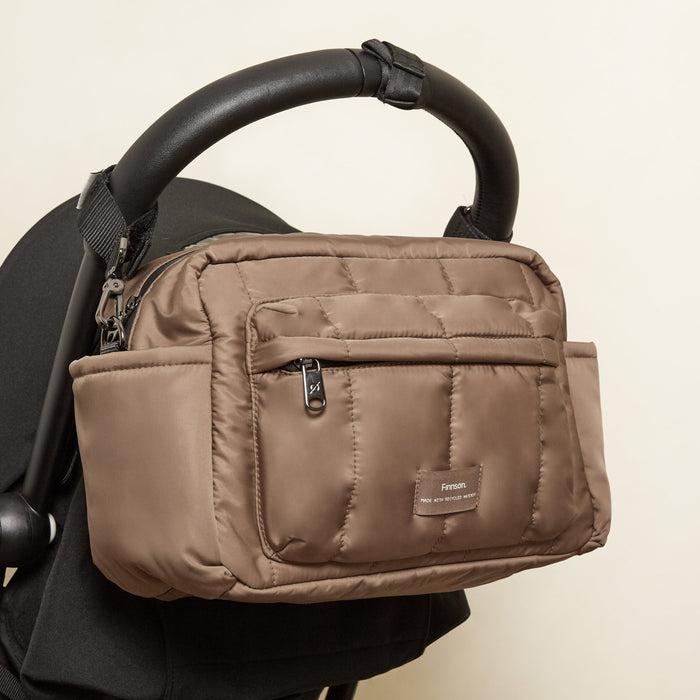 Finnson - FREYA Eco Oversized Stroller Organiser with Stroller Clips - Mocha