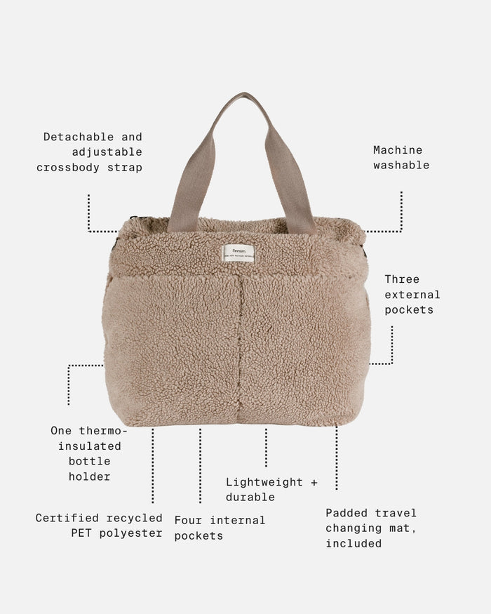 Finnson- SIGRID Eco Changing Bag with Changing Mat - Beige