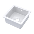 [BKS250] Fireclay Single Bowl Square Undermount Kitchen Sink with Overflow - 457mm - Multiple Colours - Cutout