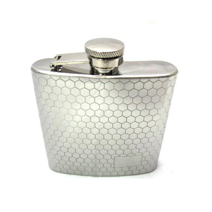 Flask - 6oz - Honeycomb Pattern - 1007