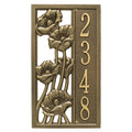 Flowering Poppies Vertical Wall Address Plaque