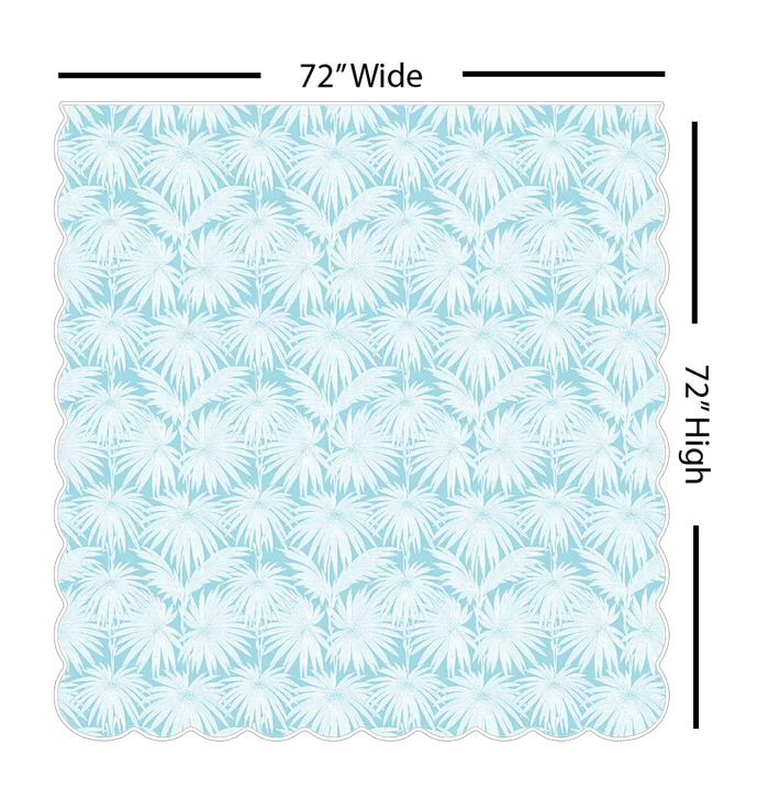 Folly Beach Glass | Scalloped Shower Curtain | Made in the USA