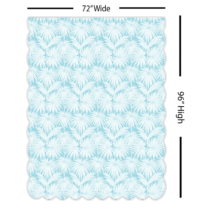 Folly Beach Glass | Scalloped Shower Curtain | Made in the USA