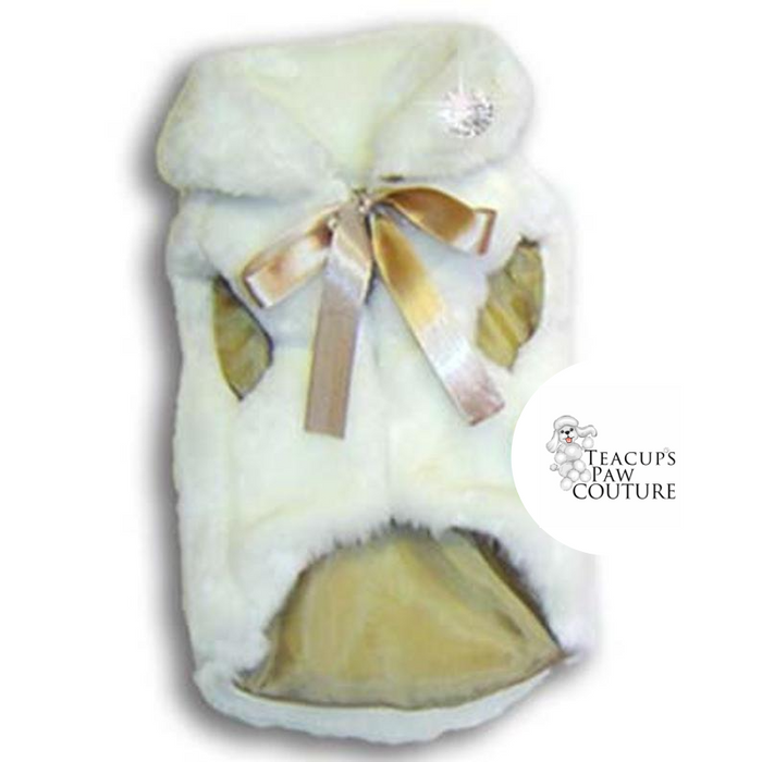 Fun Fur Sleeveless Crème' Coat