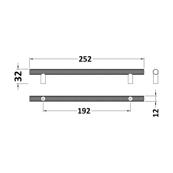 252mm (192mm Centres) / Satin Chrome
