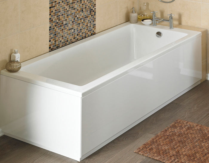 [BBPA101] Gloss White MDF Bath Front Panel with Plinth - Choice of Size - Lifestyle 1