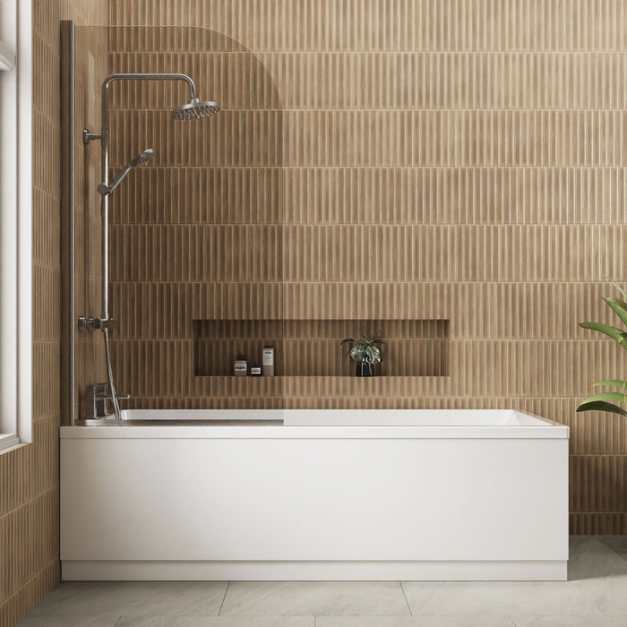[BBPA107] Gloss White MDF Bath Front Panel with Plinth - Choice of Size - Lifestyle 1