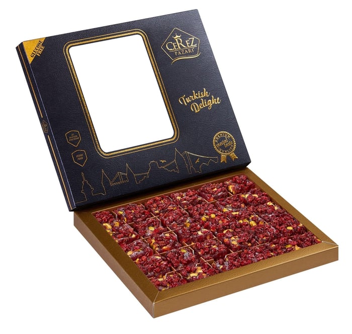 Gourmet Vegan Glucose-Free Zereshk Berry Pistachio Lokum