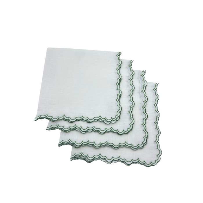 Green Escamas Dinner Napkins, Set of Four