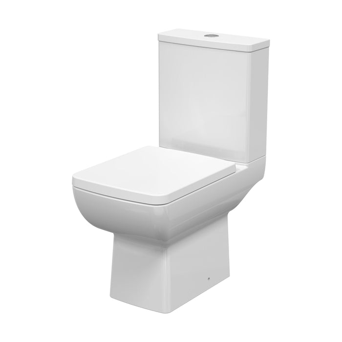 [BCET006] Grindon Contemporary Square Compact Rimless Toilet Pan and Cistern - 800 x 363 x 615mm - Cutout