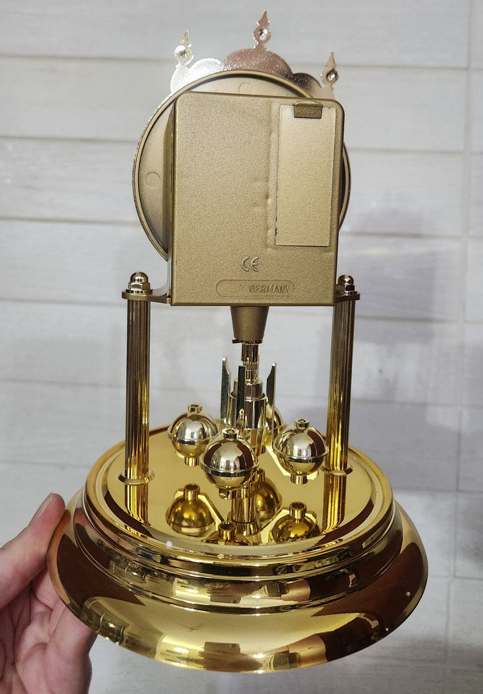 Haller German Brass Quartz Anniversary Torsion Clock with Glass Dome