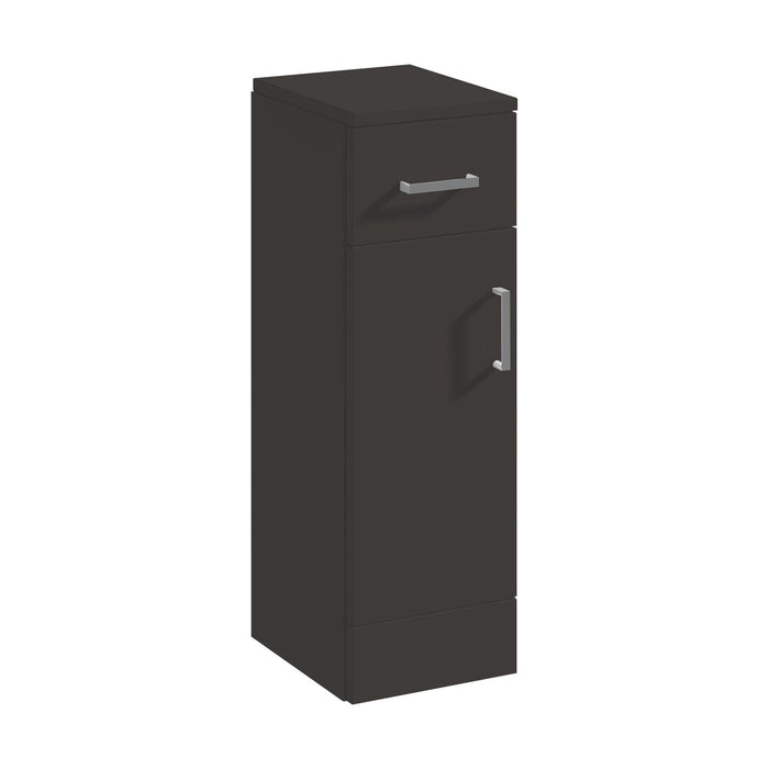 [BFOR1471] Hamstall Floor Standing 1 Door 1 Drawer Storage Cabinet, Satin Dark Grey, 250 x 300mm - Cutout