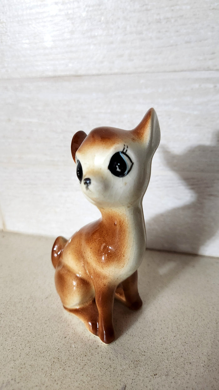 Hand-Painted Ceramic Deer/Fawn Figurine