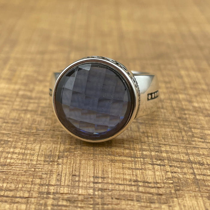 Handmade 925 Sterling Silver Oval Blue Zircon Ring for Men & Women | Minimalist Unisex Gift