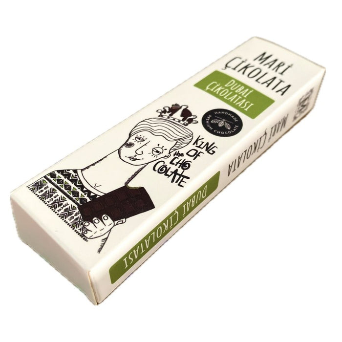 Handmade Dubai Chocolate with Pistachio, Kadayif & Tahini – 42g Low Sugar Gourmet Treat - TryAladdin
