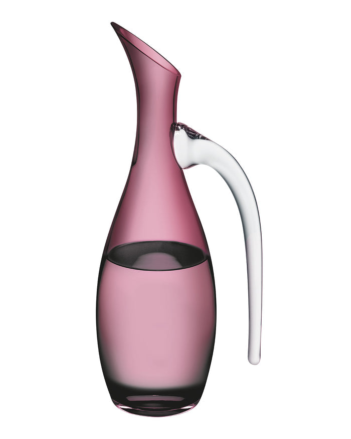 Handmade Glass Carafe with Handle | Elegant Trouville Style Pitcher