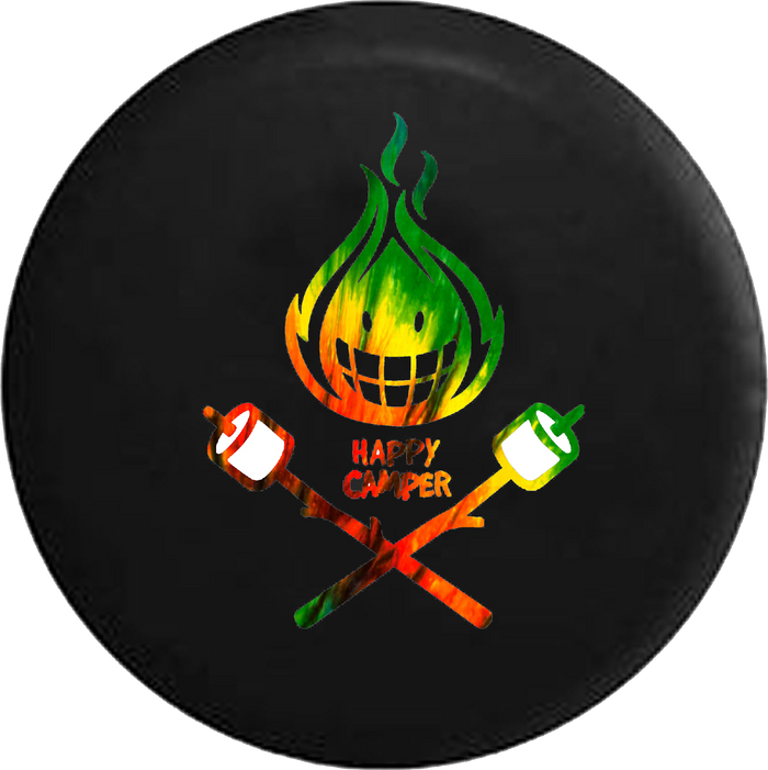 Happy Camper Camp Fire Marshmellows Tiedye