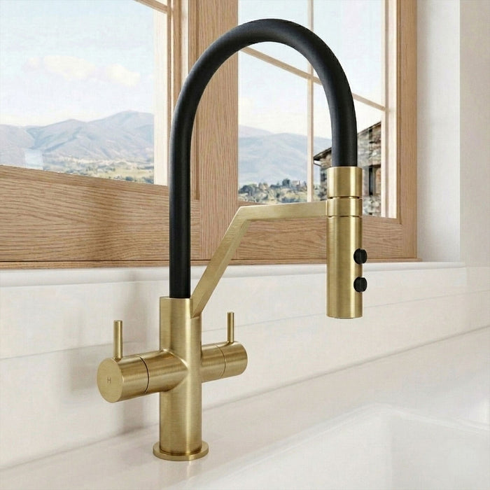 [BKTR805DL] Haughton Kitchen Mono Mixer Tap - Single or Dual Lever, Choice of Colour - Silo