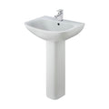[BCFR400] Hilderstone Modern 1 Tap Hole Basin and Pedestal - 545mm - Cutout