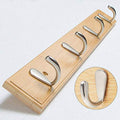 Home Coat Hook Hat Rack Wall Mount Towel Leash Backpack Hanging Hooks Hook Entryway Organization Wall Mount Storage Rack,Natural,4Hook
