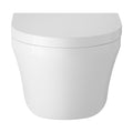 [BCMI027] Hopwas Contemporary Round Wall Hung Toilet Pan and Soft Close Seat, 445 x 360 x 530mm - Cutout