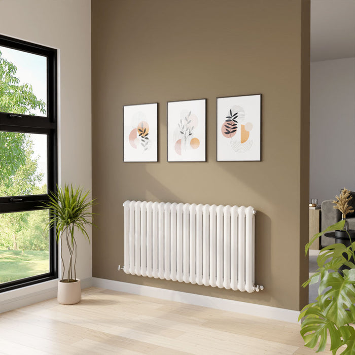 [BHAS003] Huddlesford Horizontal Double Panel Radiator, Choice of Size and Colour