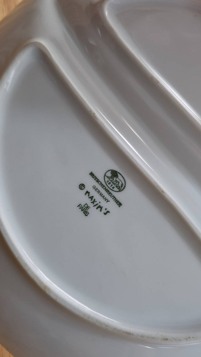 Hutschenreuther Maxim's de Paris leaf-shaped porcelain dish