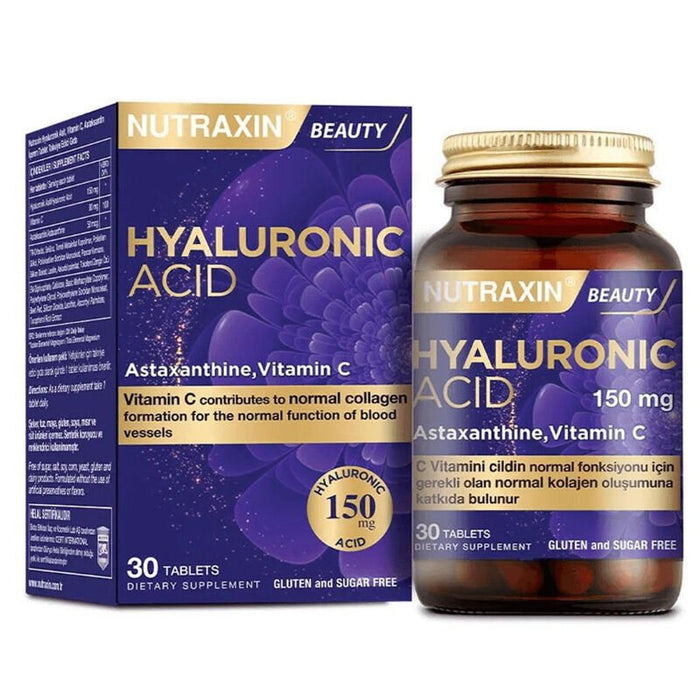 Hyaluronic Acid, Vitamin C & Astaxanthin - Skin & Wellness Support Tablets - TryAladdin