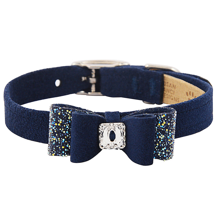Indigo AB Crystal Stellar Big Bow Collar