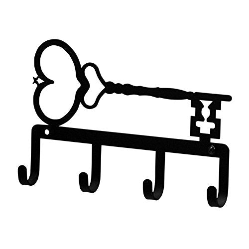 Iron Heart-Key Rack / Jewelry Holder / Pet Leash Hanger - Black Metal Valentine / Love
