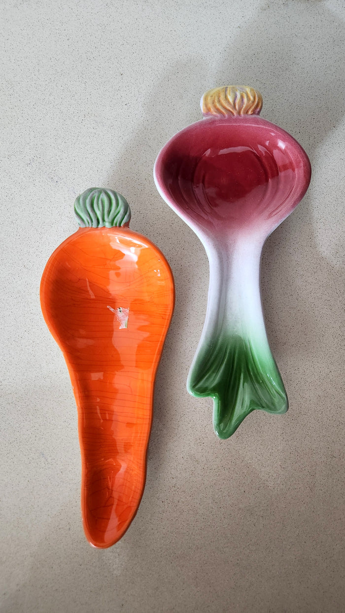 Italian Ceramic Vegetable Spoon Rests