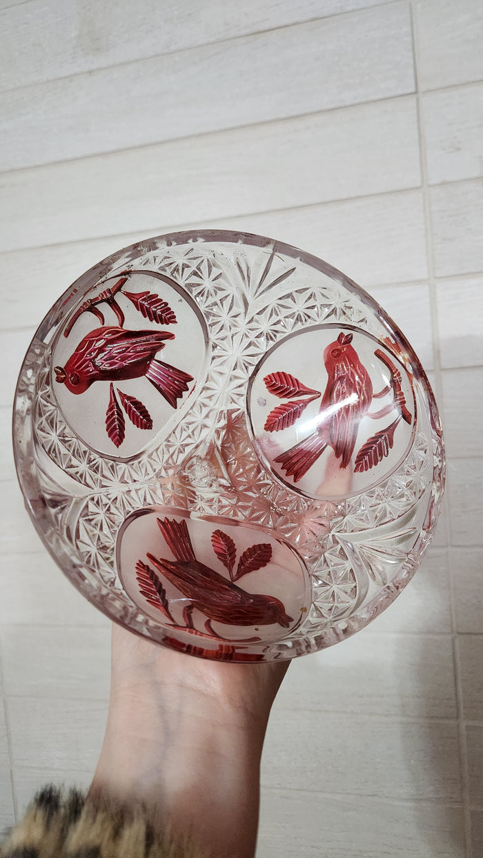 Italian Ceramica Galassia Cookie Jar - Hand Painted Floral & Fruit Design