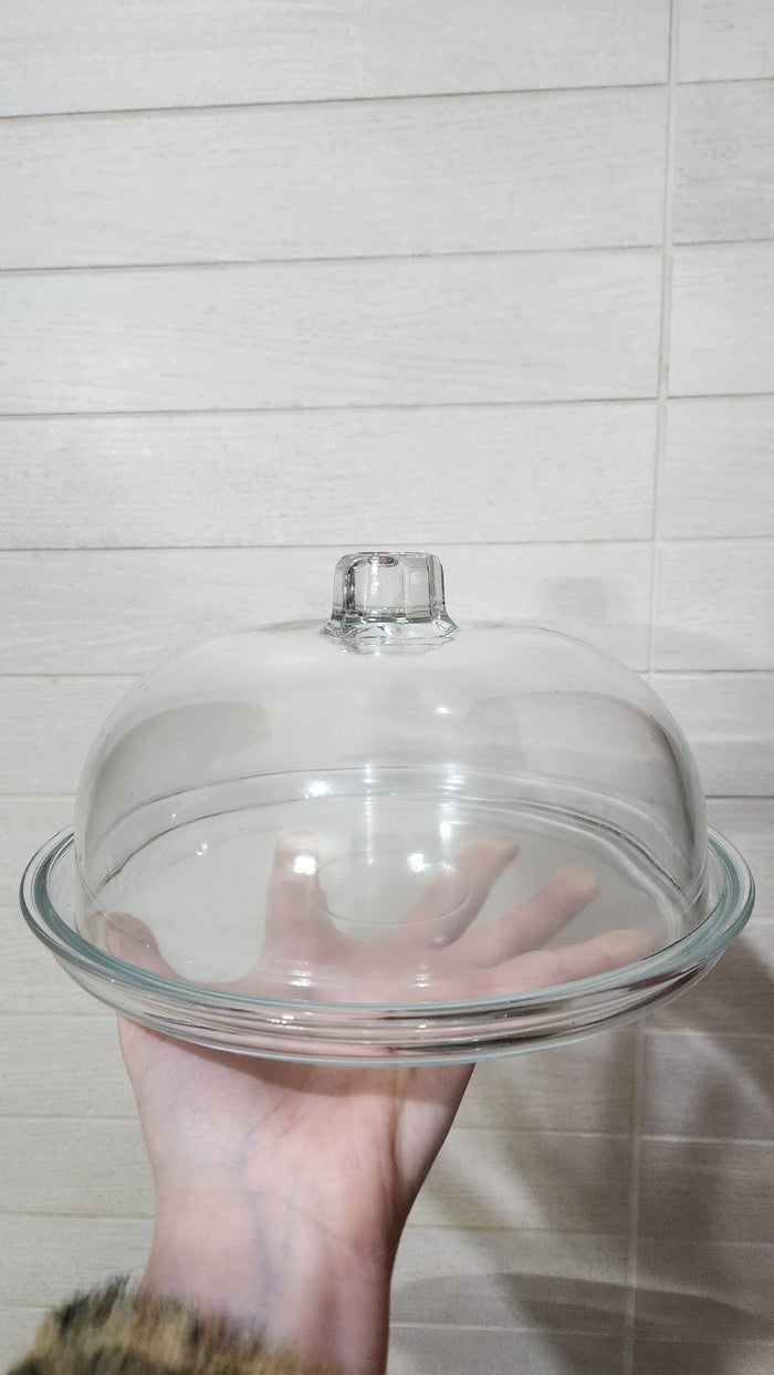 Italy Windsor Collection Glass Cheese Dome & Plate – 23cm