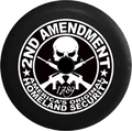 Jeep Wrangler JL Backup Camera 2nd Amendment Skull Rifles America's Homeland Security Jeep Camper Spare Tire Cover 35- P101
