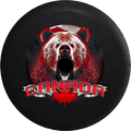 Jeep Wrangler JL Backup Camera Day Canada Canadian Brown Bear in the Mountains RV Camper Spare Tire Cover-35 inch