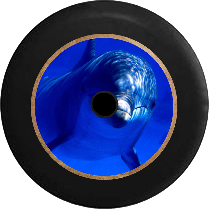 Jeep Wrangler JL Backup Camera Curious Dolphin Staring Back Ocean Life Jeep Camper Spare Tire Cover 35 inch R230