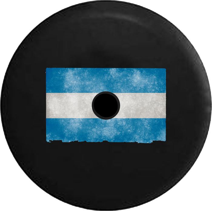 Jeep Wrangler JL Backup Camera Day Distressed Argentina Flag RV Camper Spare Tire Cover-35 inch