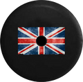Jeep Wrangler JL Backup Camera Day Distressed UK English Flag Union Jack RV Camper Spare Tire Cover-35 inch