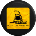 Jeep Wrangler JL Backup Camera Don't Tread on Me Yellow and Black Gagsden Snake Jeep Camper Spare Tire Cover 35 inch R163
