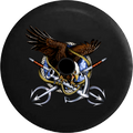 Jeep Wrangler JL Backup Camera Day Eagle Navy Military Tridents and Anchor Military RV Camper Spare Tire Cover-35 inch