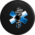 Jeep Wrangler JL Backup Camera Day EMS Emergency Medical Logo Snake Around Staff RV Camper Spare Tire Cover-35 inch