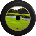 Jeep Wrangler JL Backup Camera Golf Course Greens Water Hazard Hole in One! Jeep Camper Spare Tire Cover 35 inch R272