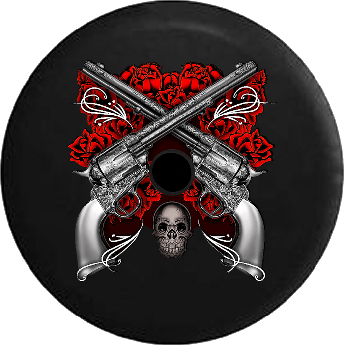 Jeep Wrangler JL Backup Camera Day Gothic Medieval Winged Skull with Tribal Sword RV Camper Spare Tire Cover-35 inch