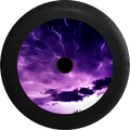 Jeep Wrangler JL Backup Camera Lightning Storm Electric Sky Jeep Camper Spare Tire Cover 35 inch R209