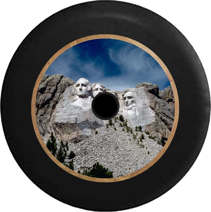 Jeep Wrangler JL Backup Camera Mount Rushmore US Presidential Carving Jeep Camper Spare Tire Cover 35 inch R329