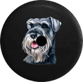 Jeep Wrangler JL Backup Camera Day Schnauzer Dog Lover Adopt Rescue RV Camper Spare Tire Cover-35 inch