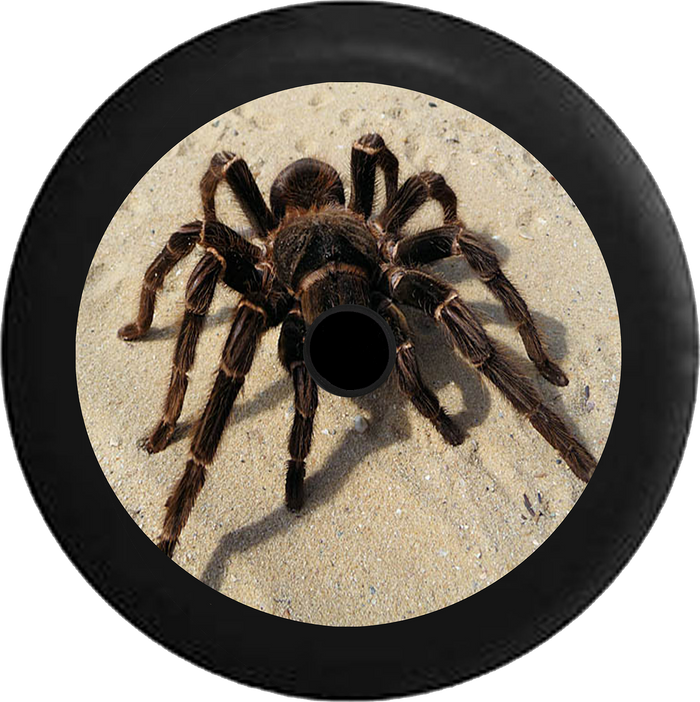 Jeep Wrangler JL Backup Camera Tarantula Spider on Desert Sand Jeep Camper Spare Tire Cover 35 inch R151