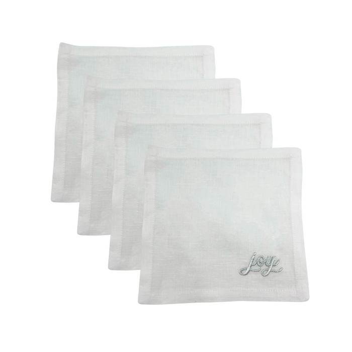 Joy Linen Holiday Cocktail Napkins, Silver