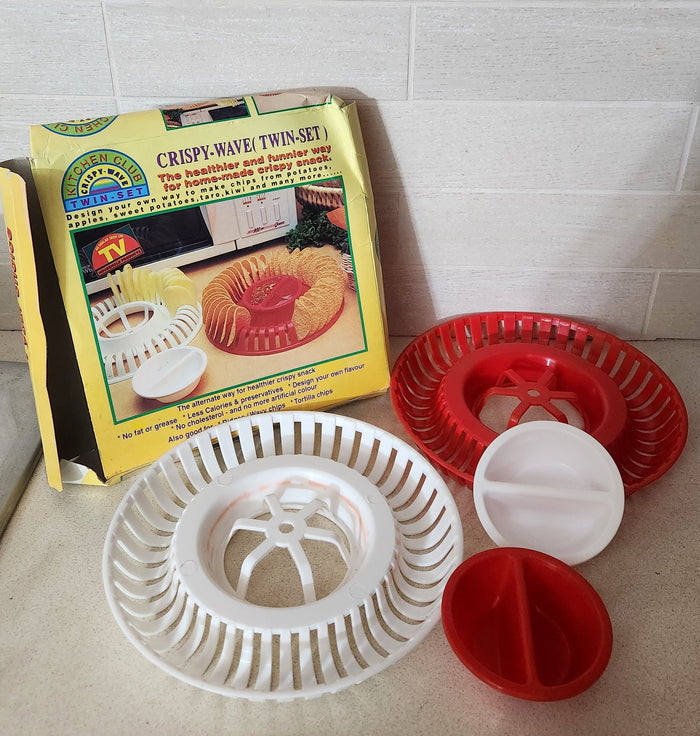 Kitchen Club Crispy-Wave Twin-Set Microwave Potato Chip Maker